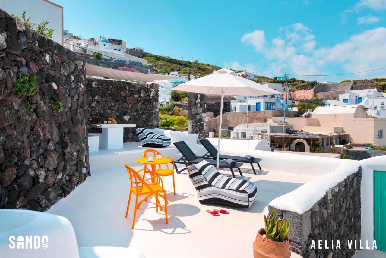Sando Traditional Cave Villas With Jacuzzi And Sea View Vourvoúlos Exterior foto