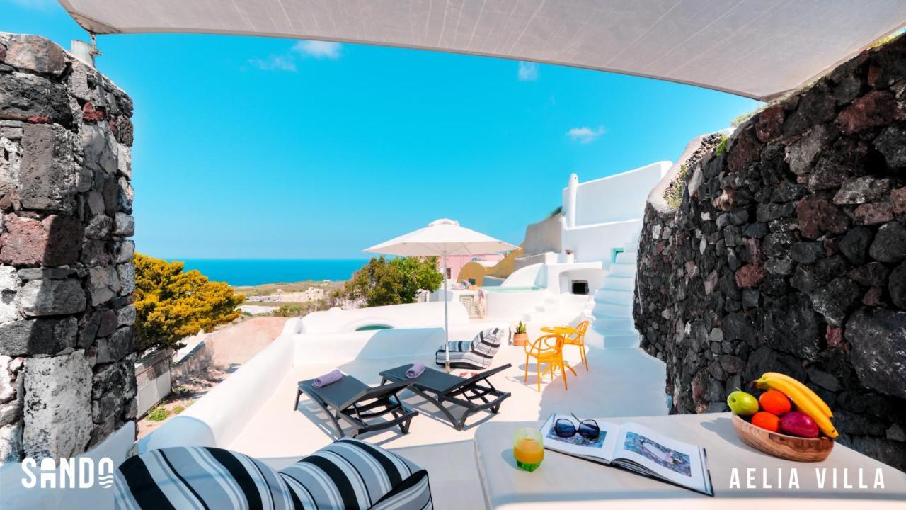 Sando Traditional Cave Villas With Jacuzzi And Sea View Vourvoúlos Exterior foto