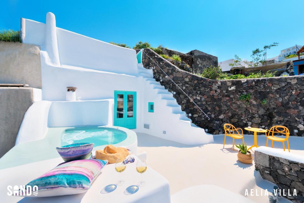 Sando Traditional Cave Villas With Jacuzzi And Sea View Vourvoúlos Exterior foto