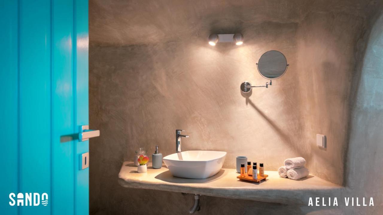 Sando Traditional Cave Villas With Jacuzzi And Sea View Vourvoúlos Exterior foto