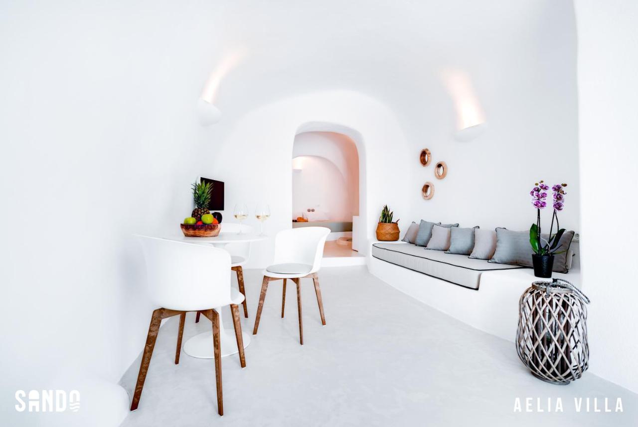Sando Traditional Cave Villas With Jacuzzi And Sea View Vourvoúlos Exterior foto