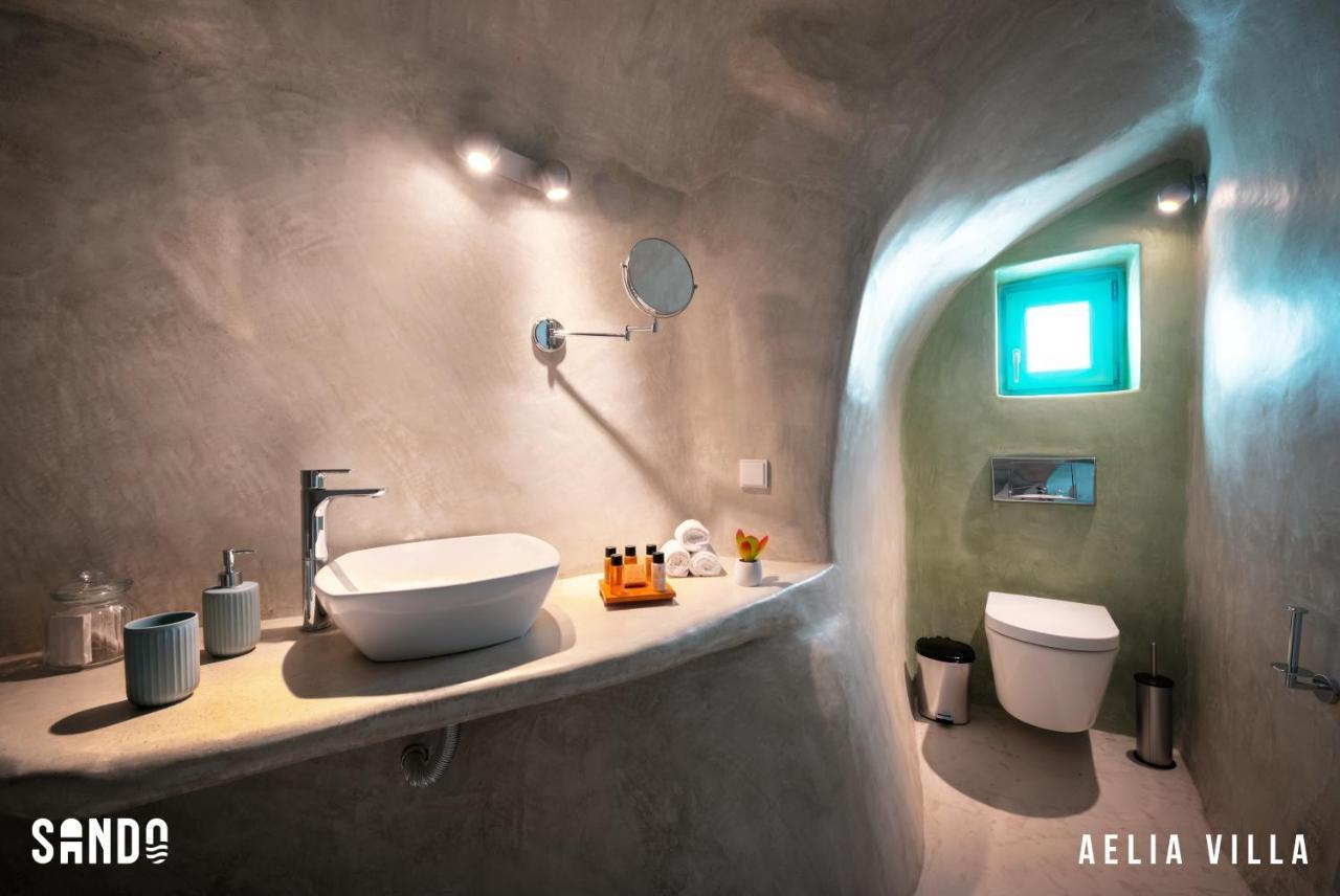 Sando Traditional Cave Villas With Jacuzzi And Sea View Vourvoúlos Exterior foto